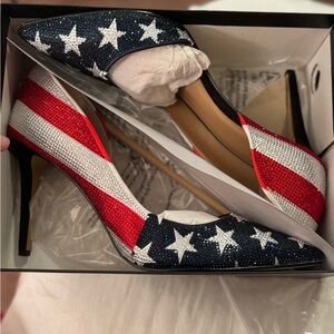 INC International Concepts Red, White, and Blue Star Heels